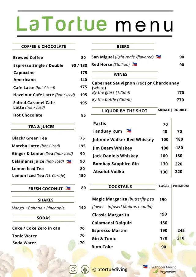 Menu La Tortue page 4